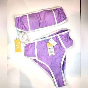 New Kona Sol Target Bikini Lavender Purple 604 Size S / 4-6